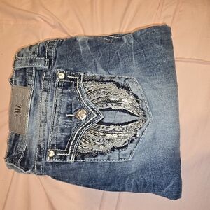 Women's Miss Me Low-Rise Bedazzled Jean